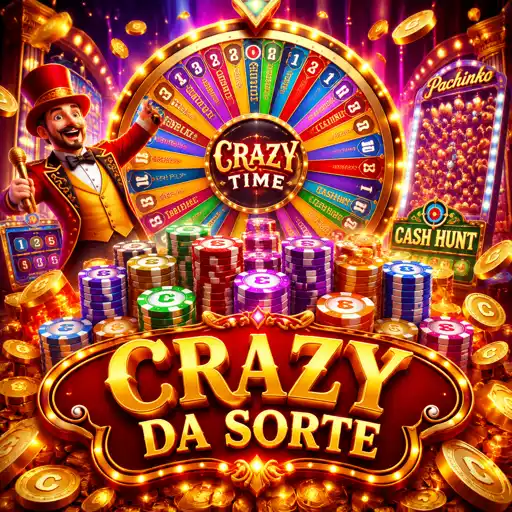 Roda gigante do game show Crazy Time com multiplicadores