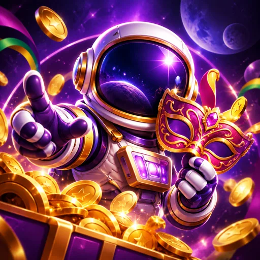 Spaceman, astronauta flutuando com curva de multiplicador subindo